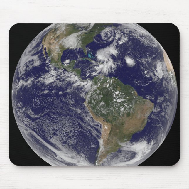 Mousepad Vista da Terra do cheio e quatro sistemas de tempe (Frente)