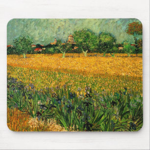 Mousepad Vista de Arles com Íris por Vincent van Gogh