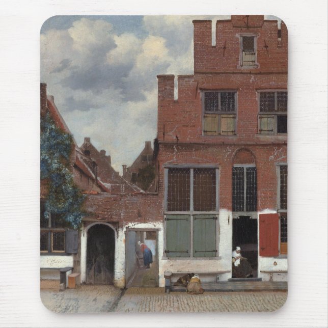 Mousepad Vista de casas em Delft The Little Street (Frente)
