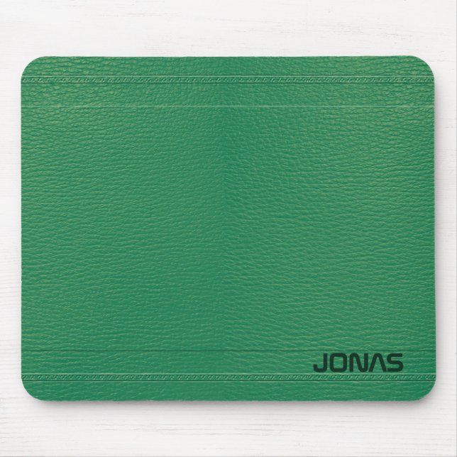 Mousepad Vista de couro verde (Frente)