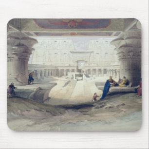 Mousepad Vista de debaixo do Portico do templo de Edfou,
