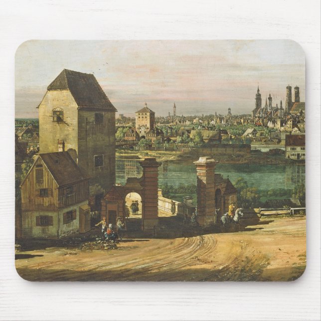 Mousepad Vista de Munich, C. 1761 (óleo em canvas) (Frente)