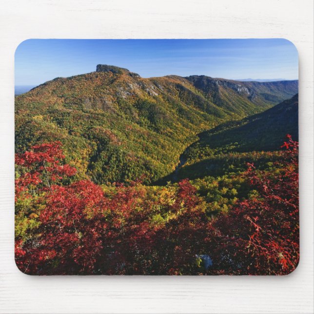 Mousepad Vista de outono da Linville Gorge muitas vezes cha (Frente)