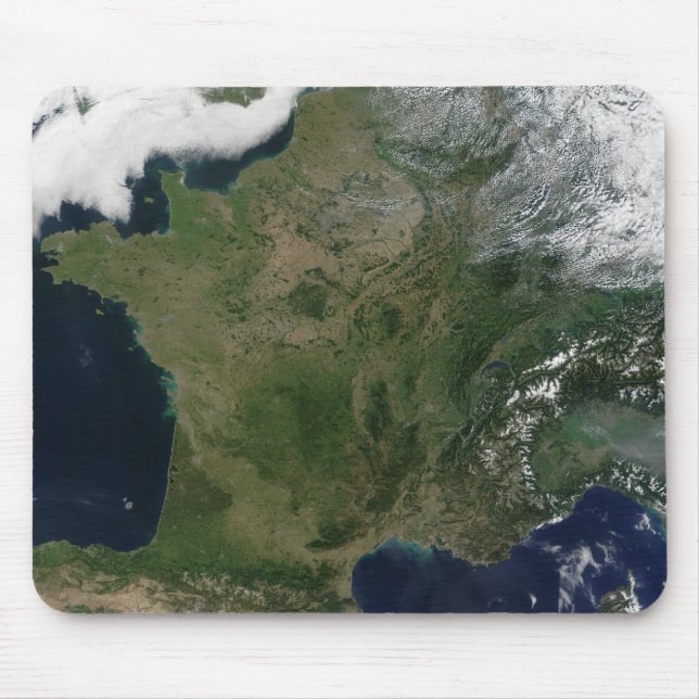 Mousepad Vista de satélite da França (Frente)