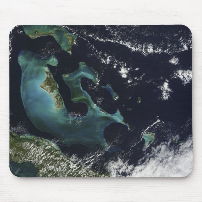 Mousepad Vista de satélite das Ilhas Bahama (Frente)