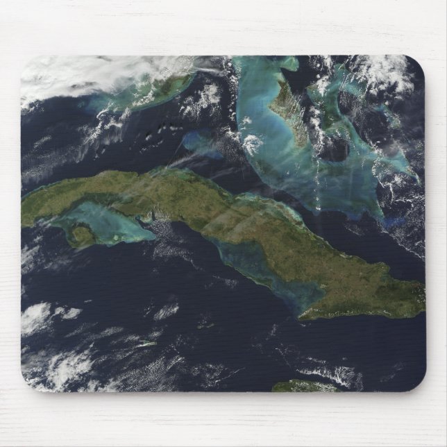 Mousepad Vista de satélite de Cuba (Frente)