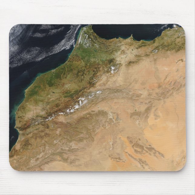 Mousepad Vista de satélite de Marrocos (Frente)