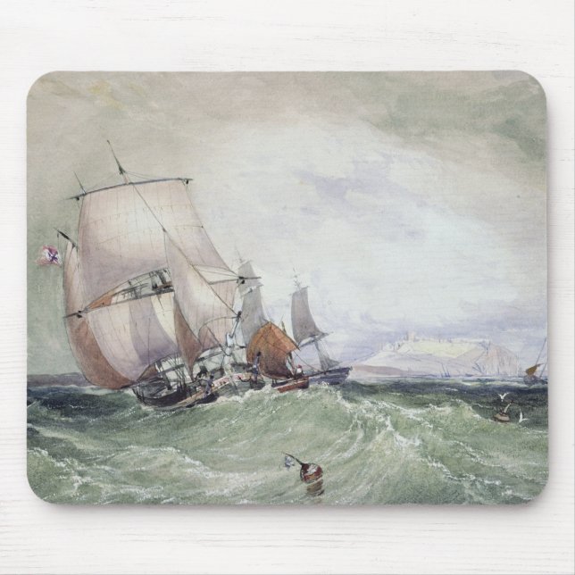 Mousepad Vista de Scarborough, com uma prisão militar do (Frente)
