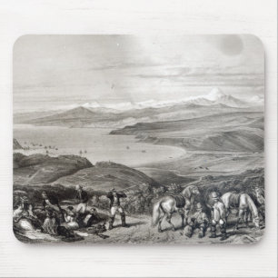 Mousepad Vista distante do vulcão de Aconcagua