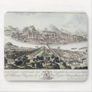 Mousepad Vista do capital e da fortaleza de Salzburg,