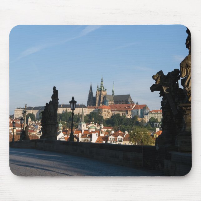Mousepad Vista do Castelo da Ponte Charles em Praga (Frente)