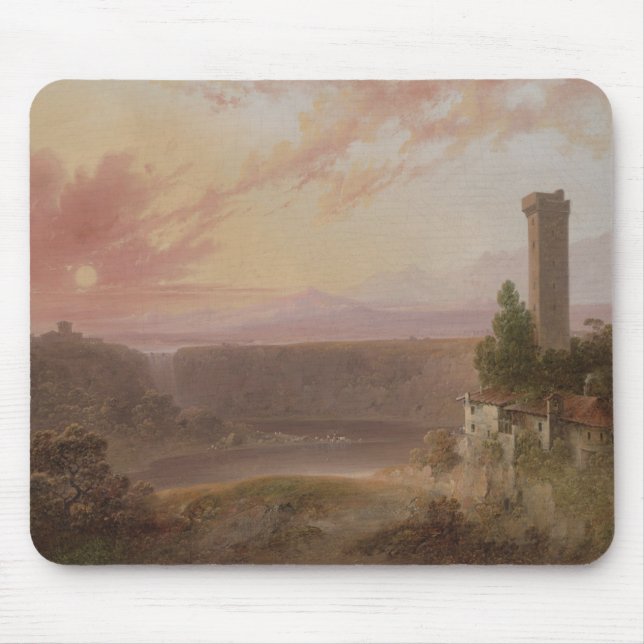 Mousepad Vista do lago Nemi no por do sol (Frente)