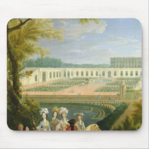 Mousepad Vista do Orangerie em Versalhes, depois de 1697