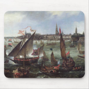 Mousepad Vista do porto de Antuérpia
