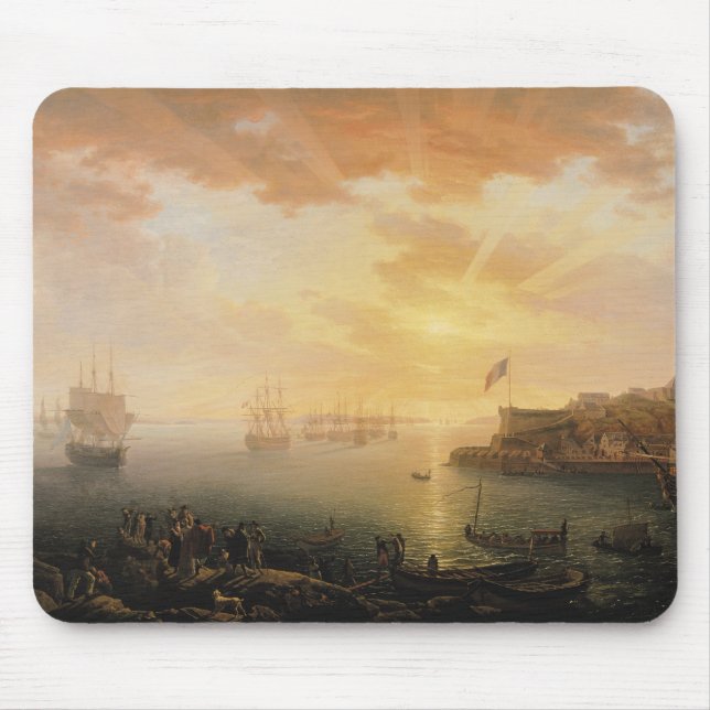 Mousepad Vista do porto de Bresta, 1796 (Frente)