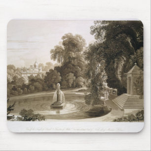 Mousepad Vista do templo de Suryah e da fonte de M