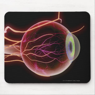 Mousepad Vista lateral dos vasos sanguíneos do olho