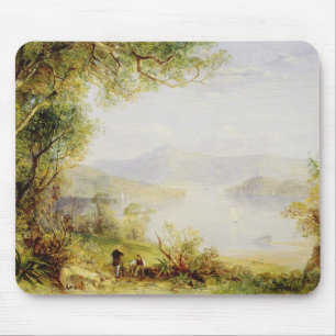 Mousepad Vista no Rio Hudson, c.1840-45 (óleo no painel)