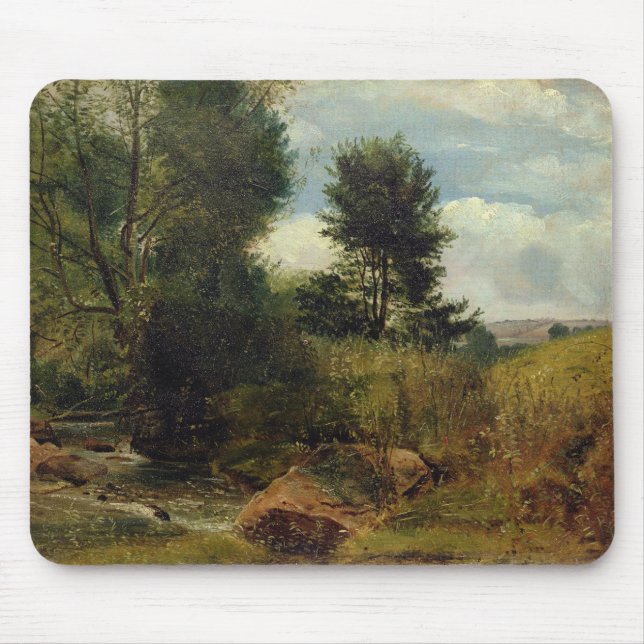 Mousepad Vista no rio Sid, perto de Sidmouth, c.1852 (óleo (Frente)