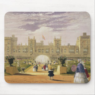 Mousepad Vista oriental do castelo e do jardim, Windsor Cas