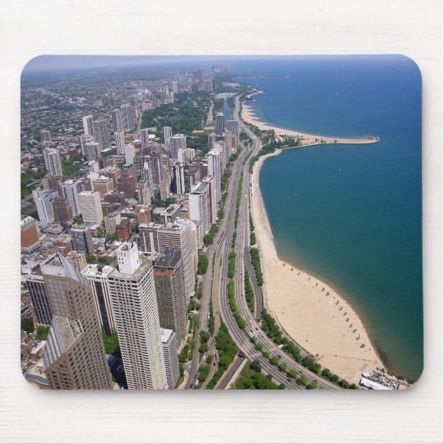 Mousepad Vista panorâmica de Chicago (Frente)