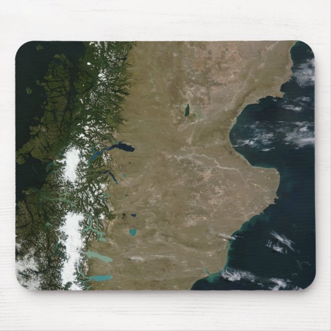 Mousepad Vista por satélite da região da Patagônia (Frente)