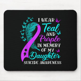 Mousepad Vista Roxo Teal Em Memória Da Minha Filha Suicida