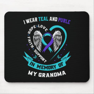 Mousepad Vista Teal e Roxo Para Minha Avó Suicídio Awaren