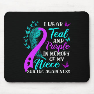 Mousepad Vista Teal Purple Em Memória Do Meu Soberano Suicí