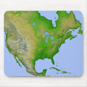 Mousepad Vista topográfica de America do Norte