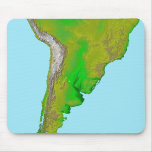 Mousepad Vista topográfica de Ámérica do Sul
