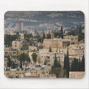 Mousepad Vista urbana elevada da torre YMCA de Jerusalém