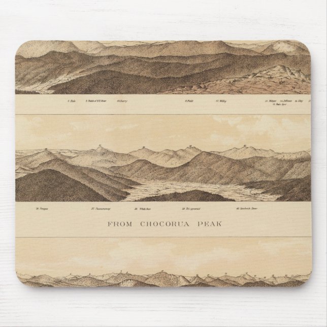 Mousepad Vistas Panorâmicas do Monte Carrigain (Frente)