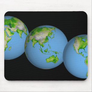 Mousepad Vistas topográficas do mundo