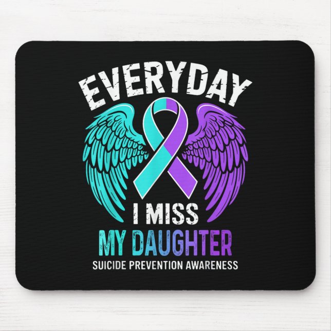Mousepad Viste Verde-azulado &amp; Roxo Eu Sinto Saudades d (Frente)