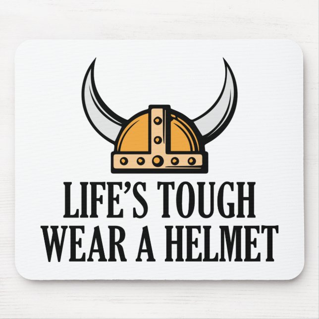 Mousepad Visto duro da vida Um capacete (Frente)