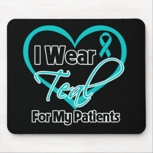 Mousepad Visto Fita Coração Teal Para Meus Pacientes