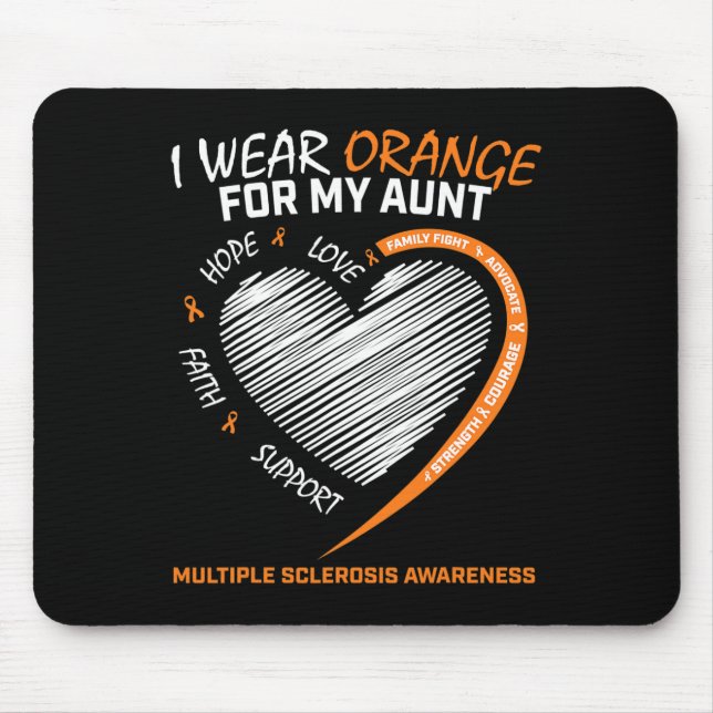 Mousepad Visto Orange Tia Múltipla Esclerose Roupa Awa (Frente)