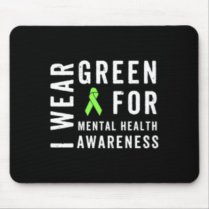 Mousepad Visto Verde Para Mês De Consciência Da Saúde Menta