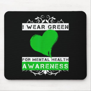 Mousepad Visto Verde Para Sensibilização Para A Saúde Menta