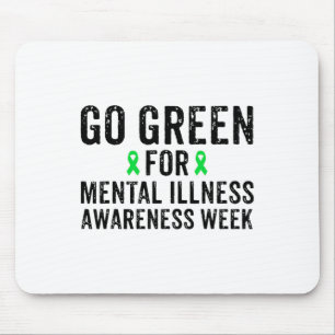 Mousepad Visto Verde Para Sensibilização Para A Saúde Menta
