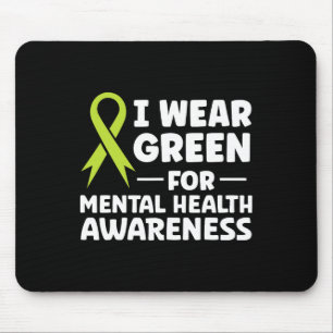 Mousepad Visto Verde Para Sensibilização Para A Saúde Menta