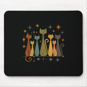 Mousepad Visual de Meados do Século Modernista Era Atômica 