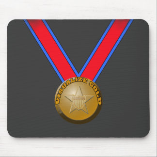 Mousepad Visualize um desempenho da medalha Dourado