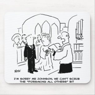 Mousepad Vítimas do Serviço da Igreja de Casamento não pode