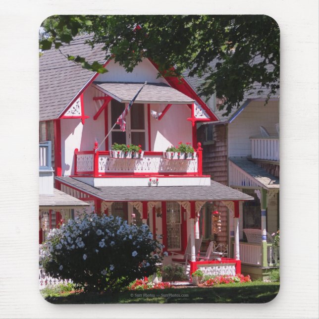 Mousepad Vitoriano Vermelho e Branco - Vineyard de Martha (Frente)