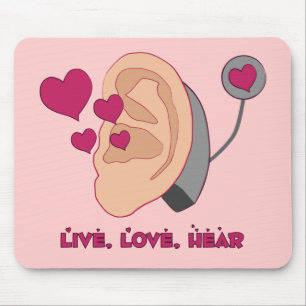 Mousepad Viva, ame, ouça Mousepaad
