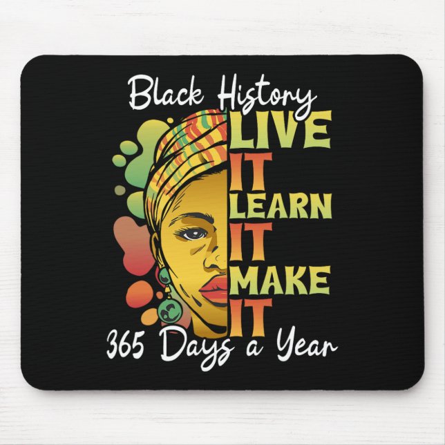 Mousepad Viva Aprenda Faça História Africana Negra Seg (Frente)