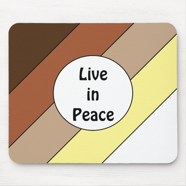 Mousepad Viva em Paz - Harmonia Racial: (Frente)