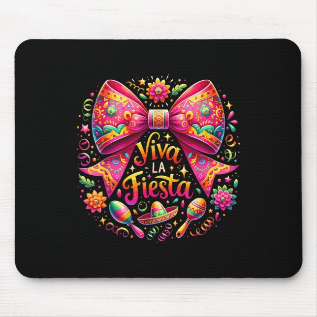 Mousepad Viva La Fiesta Coquette Arco Cinco De Mayo Mexican (Frente)